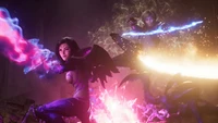 Kaisa and Ezreal Battle Against Darkness in League of Legends Cinematic Screenshot