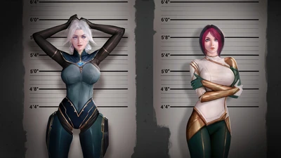 Fiora e Camille formação de personagens de League of Legends