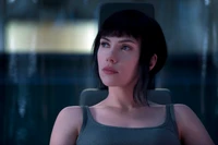 Scarlett Johansson als Major Motoko Kusanagi in "Ghost in the Shell" - 5K Hintergrundbild.