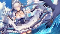 anime girls, azur lane, video game, belfast, anime wallpaper