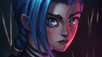 jinx, arcane series, tv series, arcane, lol wallpaper