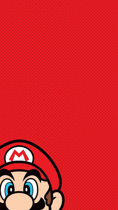 Ikonischer roter Hintergrund von Super Mario