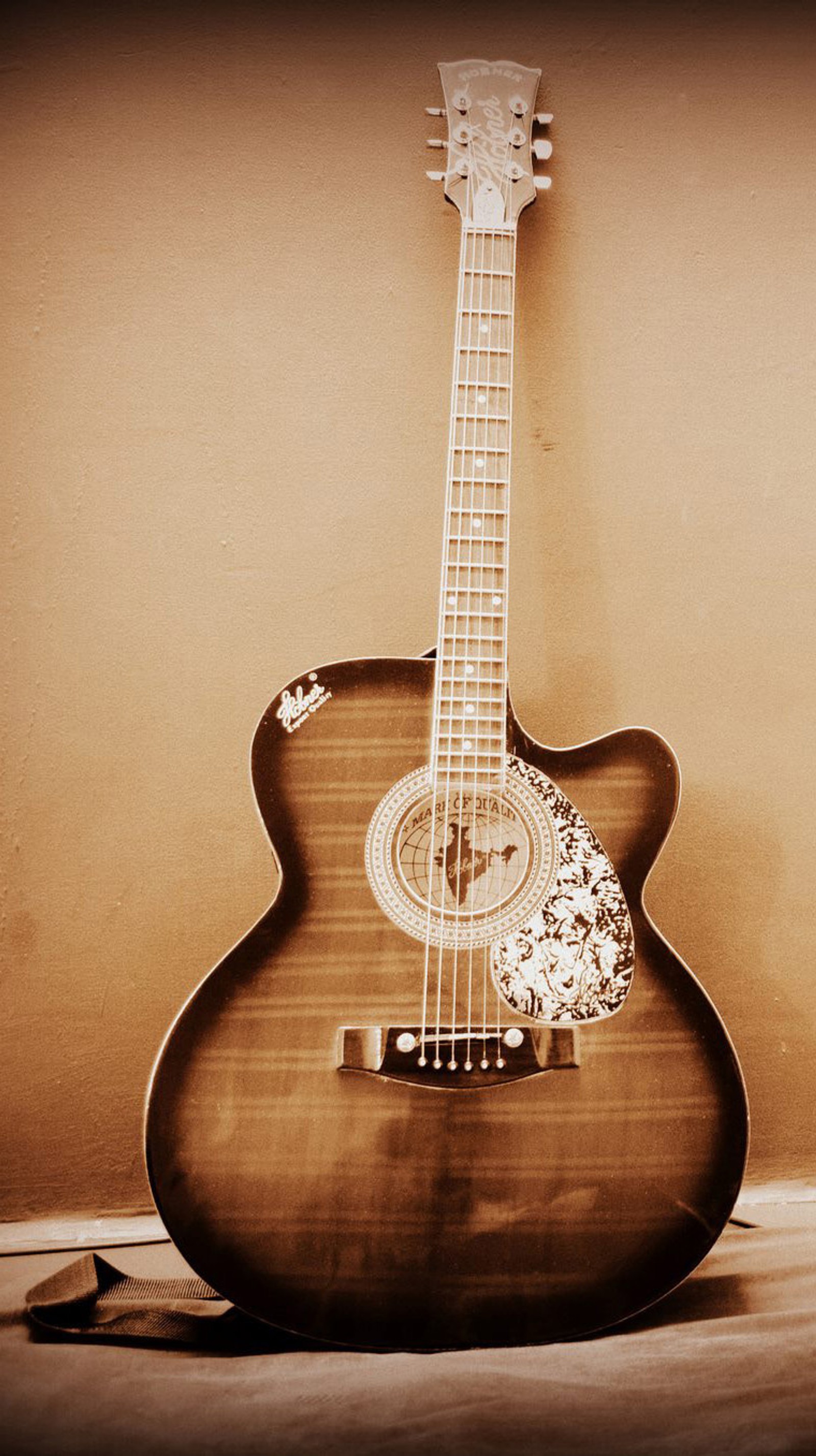 cute, gitar, music wallpaper