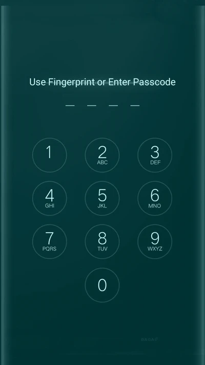 Lock Screen with Numeric Passcode Input