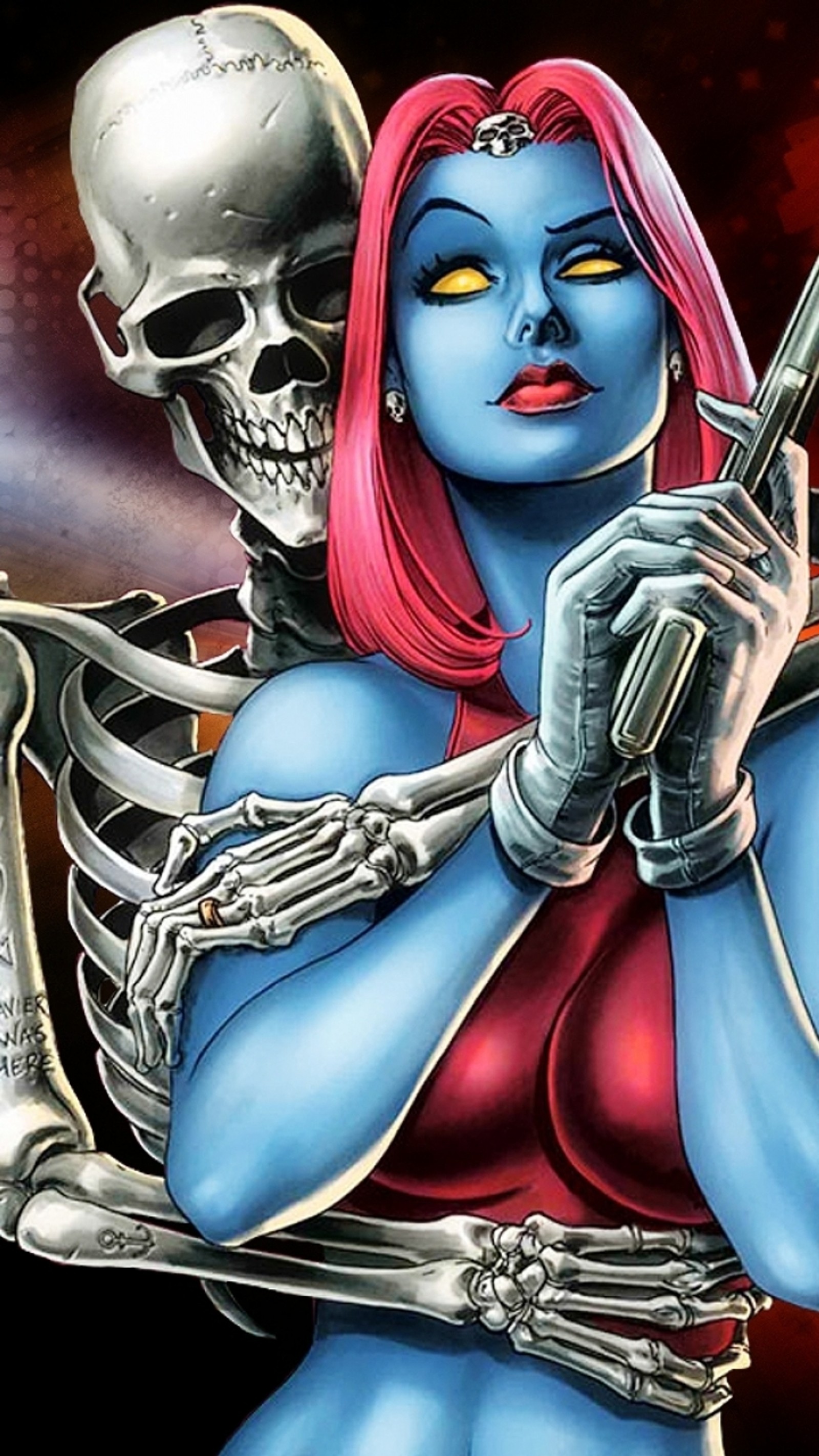 Descargar fondo de pantalla calavera, x men