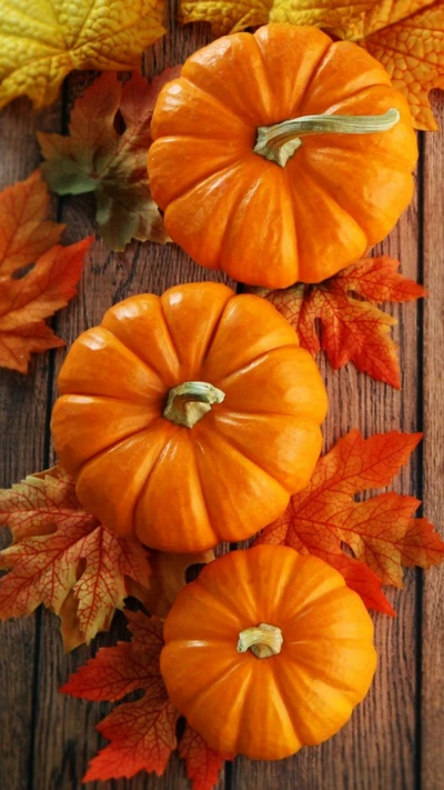 autumn, fall, leaves, pumpkins