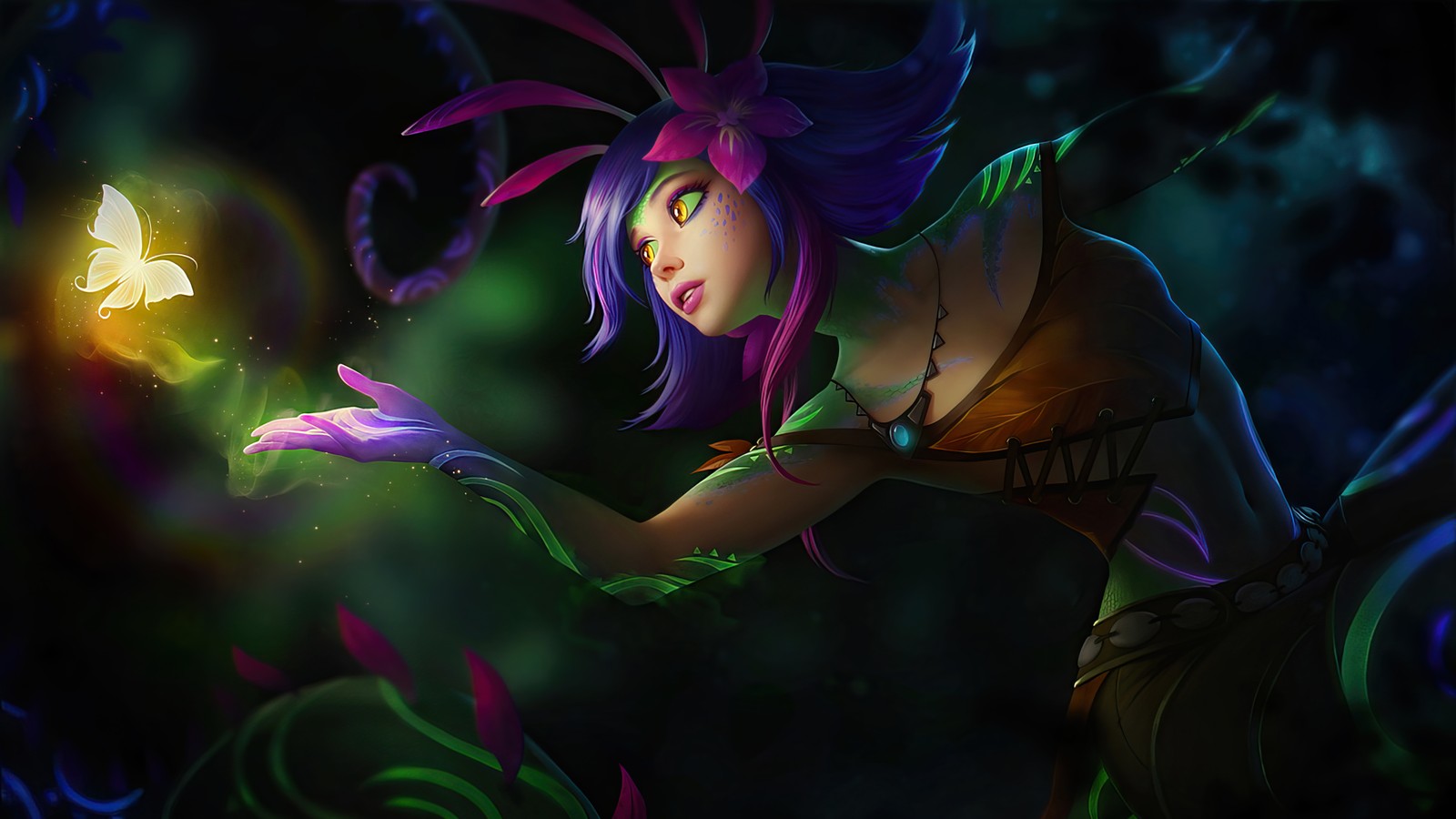 Скачать обои lol, видеоигра, league of legends, нееко, neeko