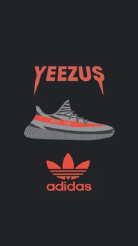 YEEZUS 350: Dark Minimalist Sneaker Art featuring Adidas and BAPE