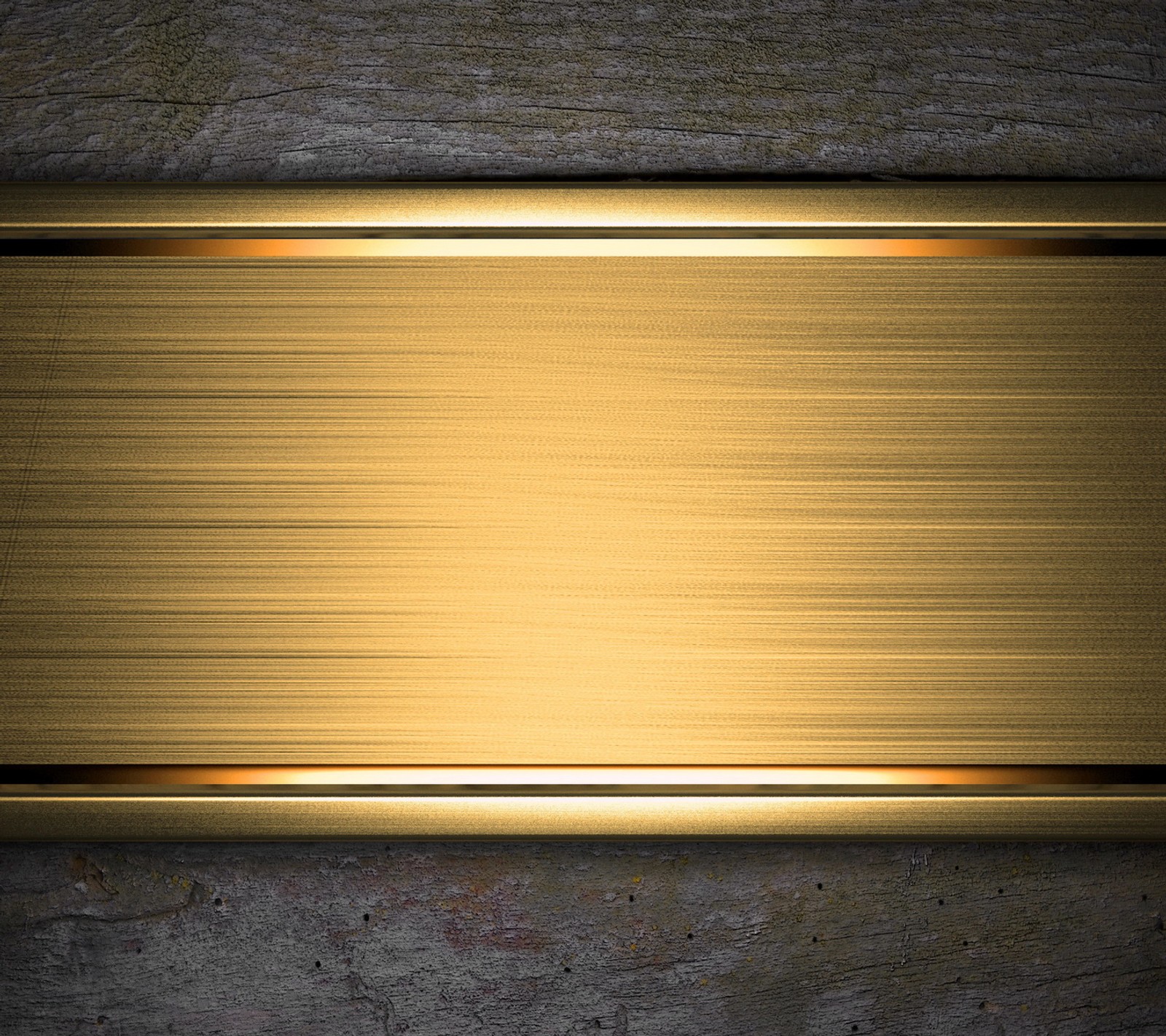 A gold plate with a black border on a wooden surface (background, elegant, golden, luxury, wood)