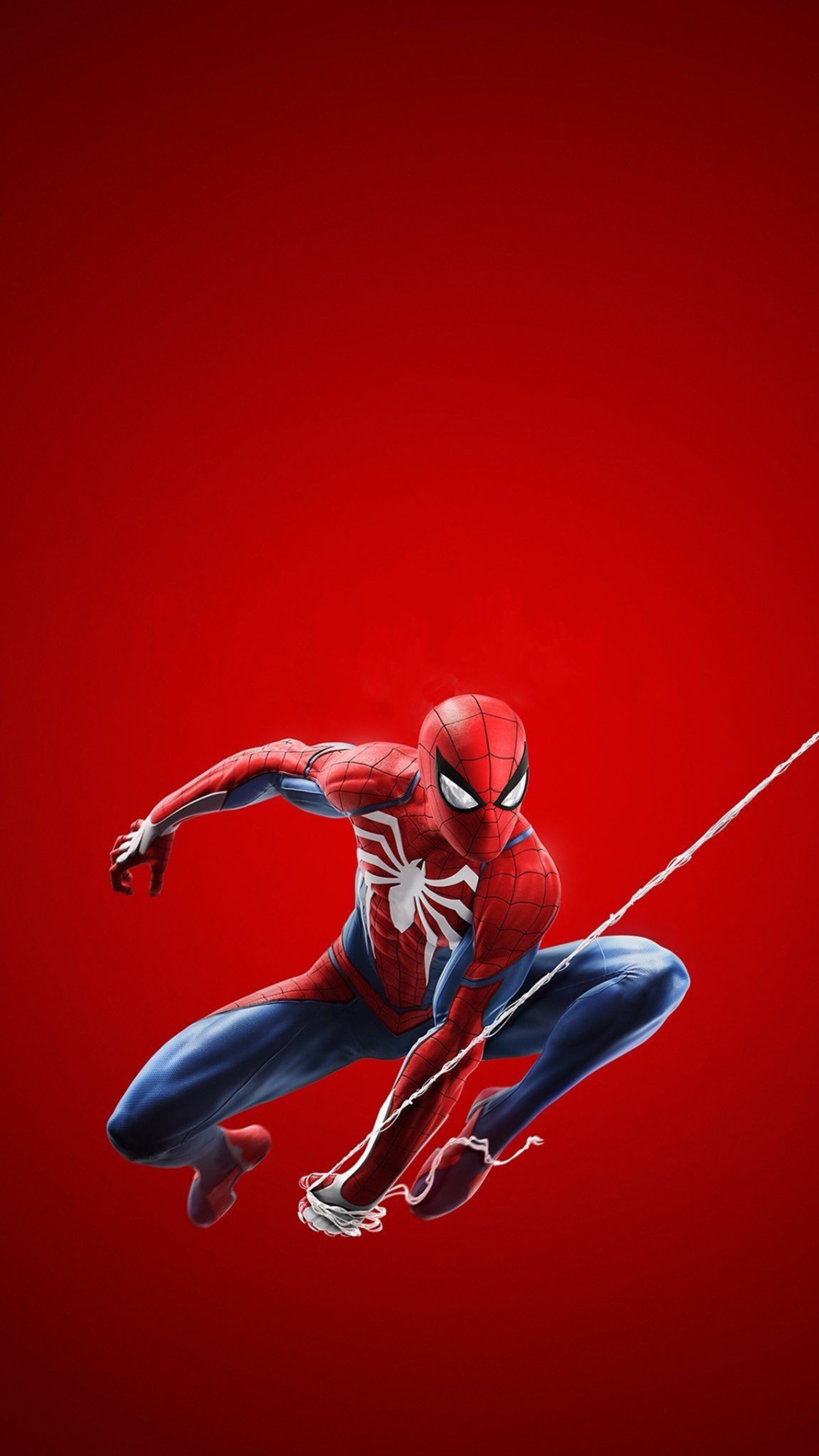 Spider-man dans les airs avec un fond rouge (héros, film, rouge, spiderman, super)