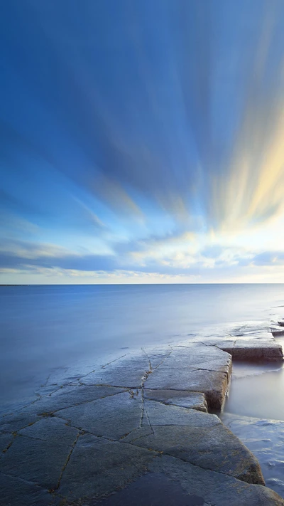 nuvens, horizonte, paisagem, natureza, céu