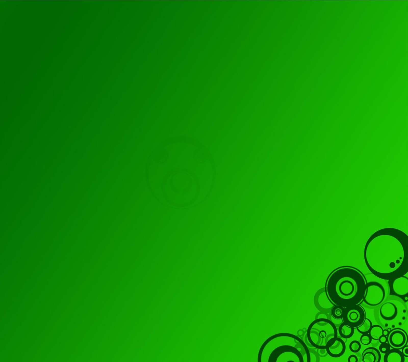 A close up of a green background with circles and a clock (green, wall)