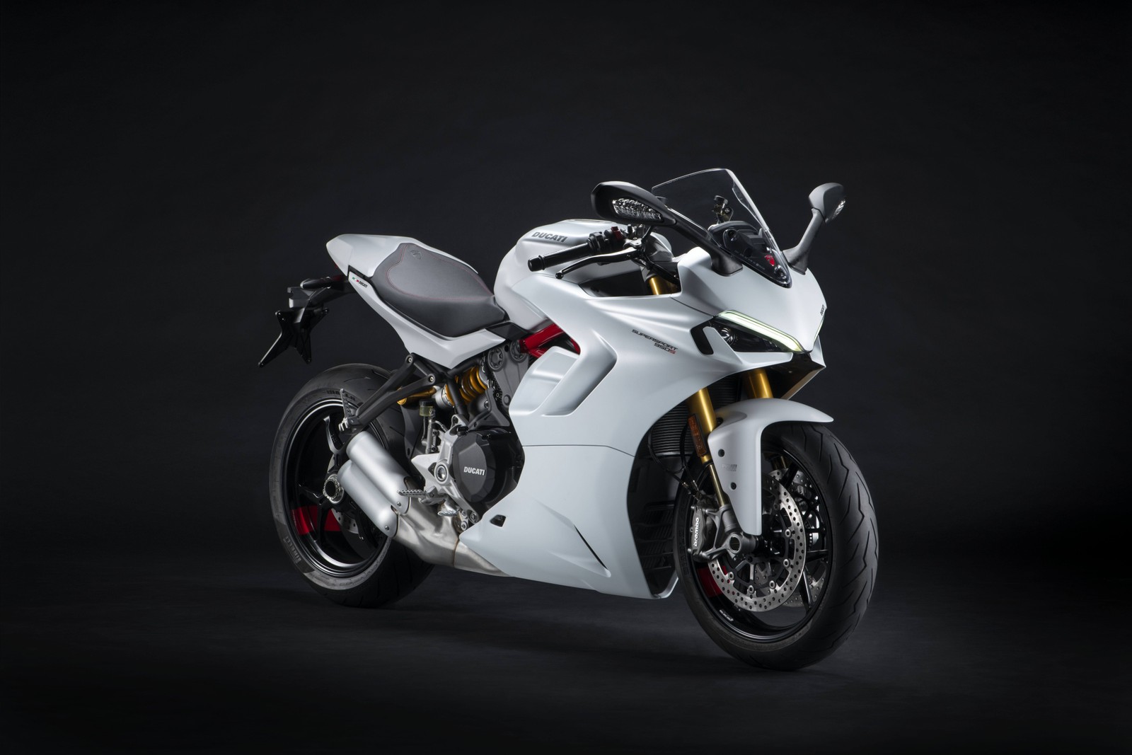 Скачать обои ducati supersport 950, тёмный фон, спортивные мотоциклы, 2021, 5k