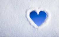 snow, winter, blue, heart, organ wallpaper