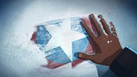 Exploring the Legacy of Captain America's Shield in a Winter Landscape