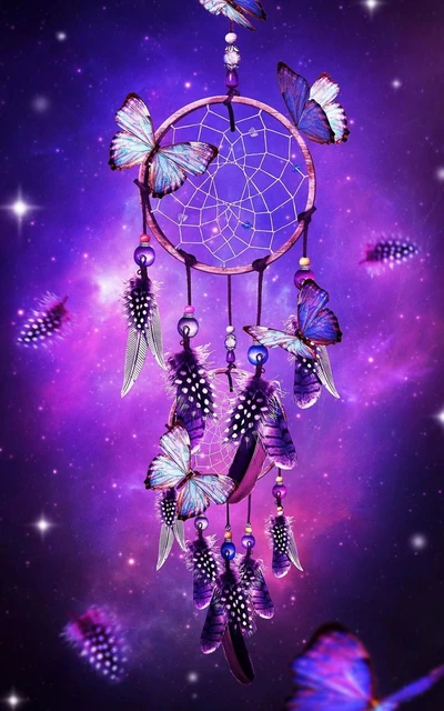 butterfly, dreamcatcher