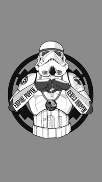 Cool Stormtrooper con estilo Poppin' del Imperio