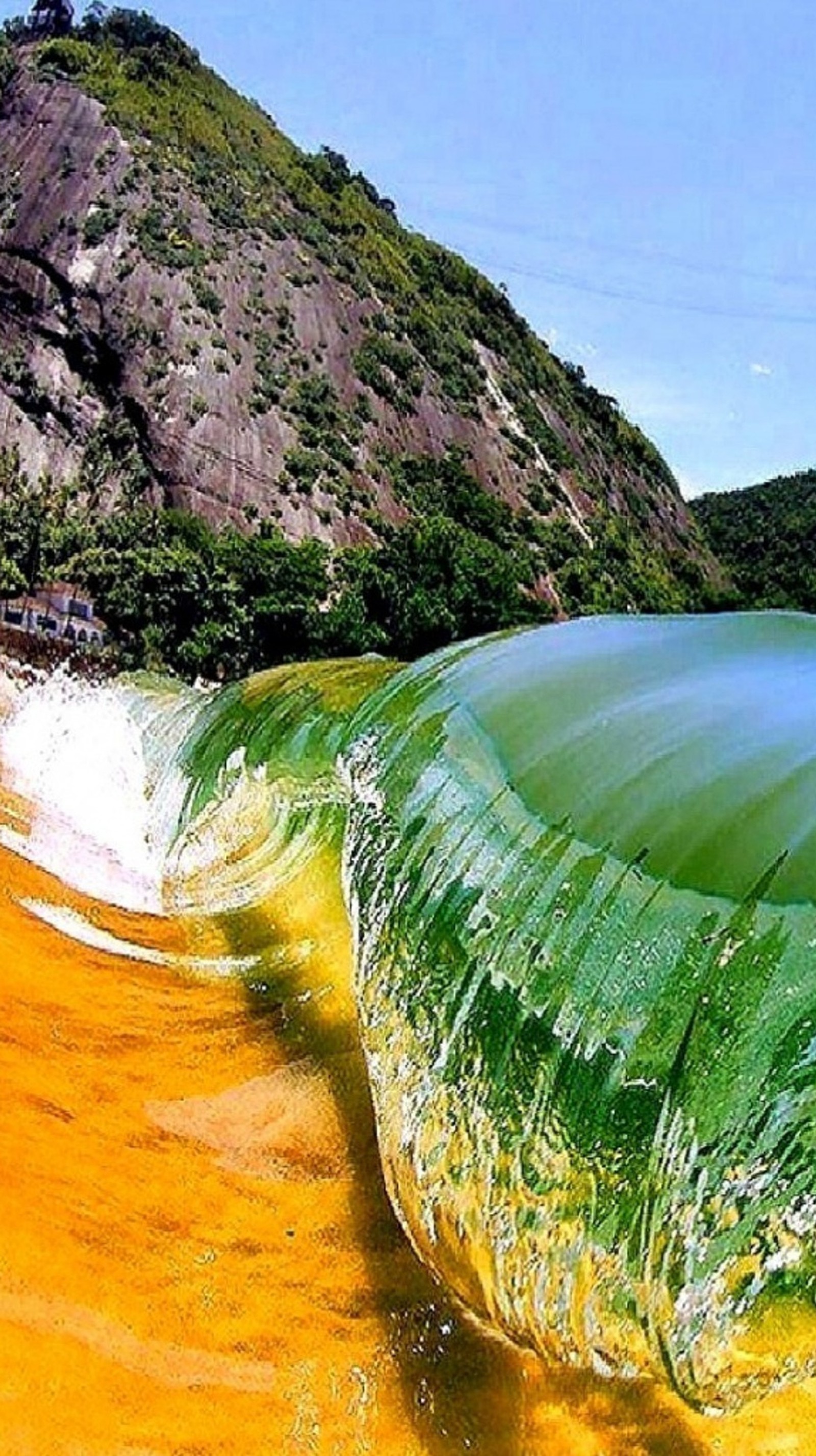 Téléchargez le fond d'écran plage, eau, vague