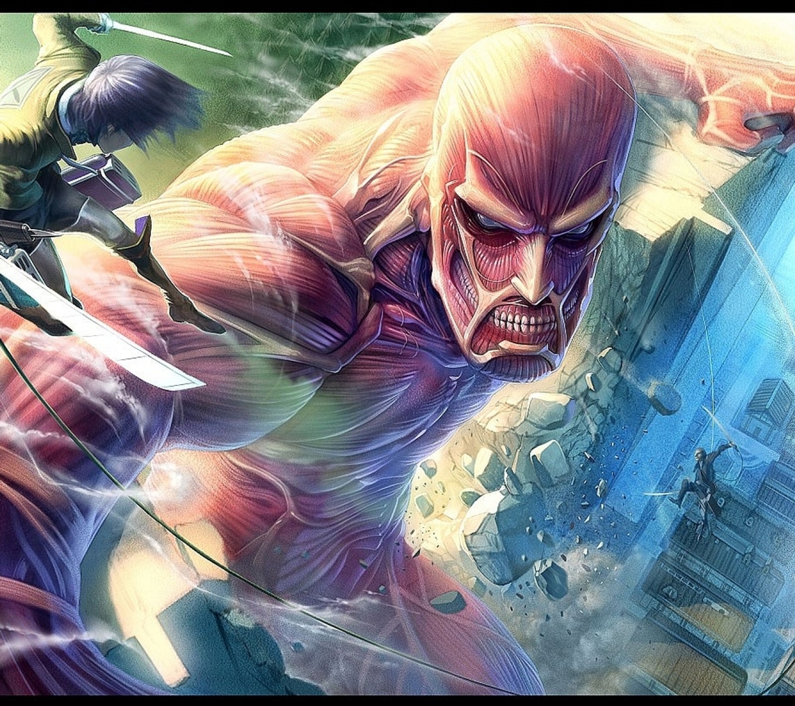 anime, attack on titan, colossal, manga, titan Download Wallpaper