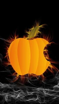 apple, punpkin wallpaper