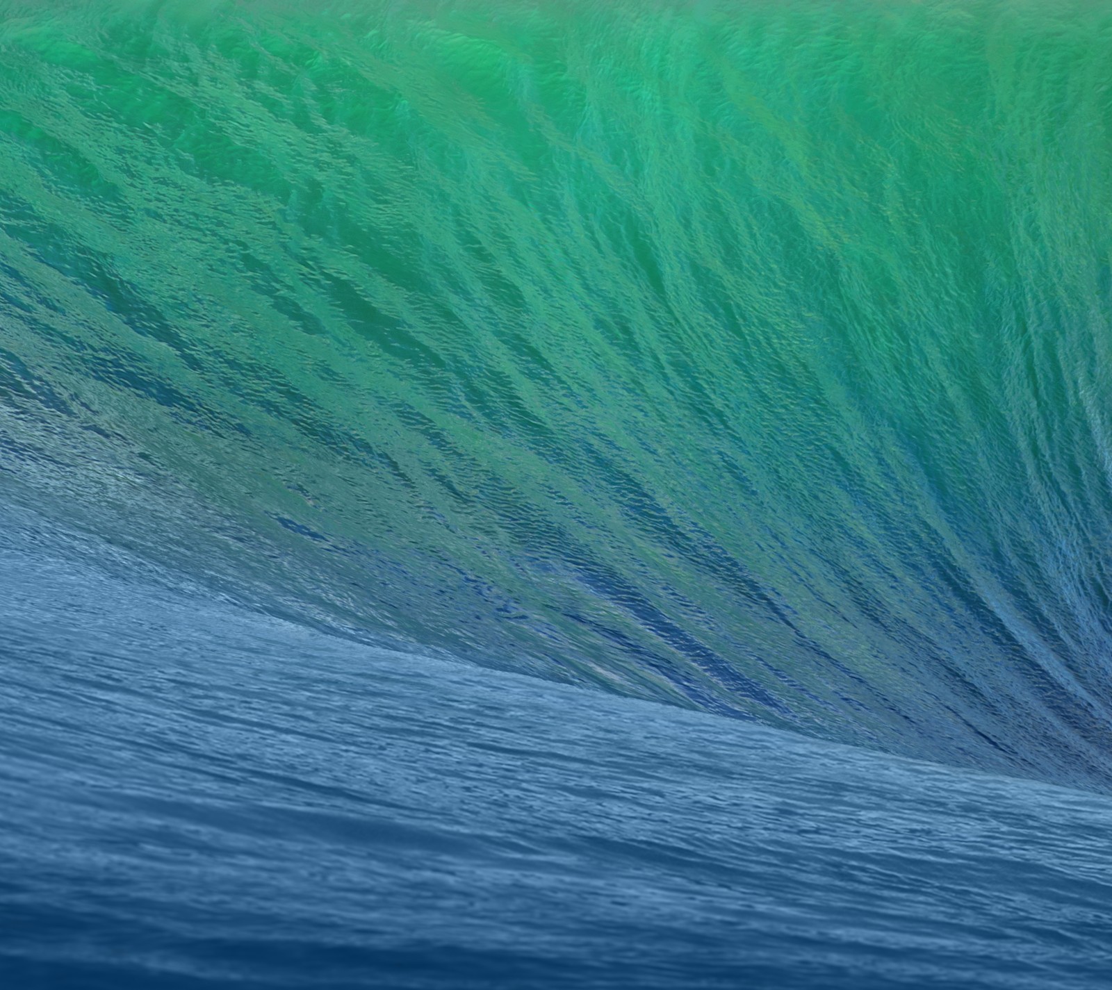 Surfer riding a large wave in the ocean on a blue green ocean (apple, ipad, iphone, mac, mavericks)