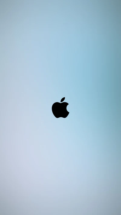 manzana, logo de apple, negro, azul, iphone