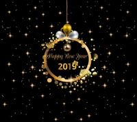 festivo, feliz, nuevo, año, 2019