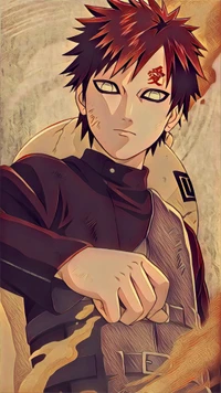 Gaara de Naruto: El ninja pelirrojo de la arena.