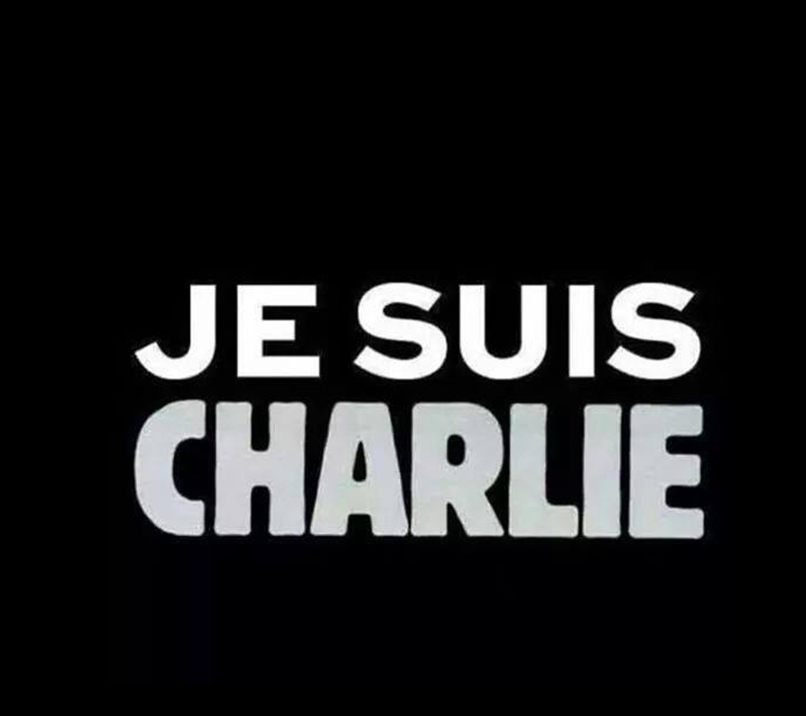 Nahaufnahme eines schwarz-weißen logos mit den worten je suis charlie (charlie, jesuischarlie)