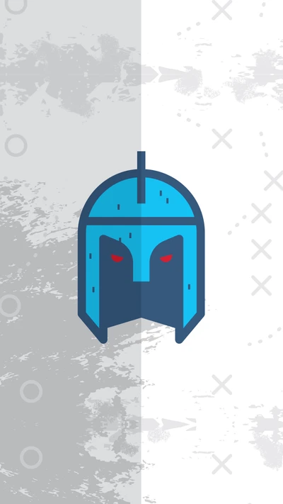 Stylized Spartan Helmet on Grunge Background