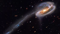 Galaxia espiral hipnotizante iluminada por estrellas en el cosmos