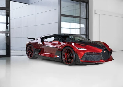 2021 Bugatti Divo in Marienkäfer Rot – Atemberaubender 5K Hintergrund