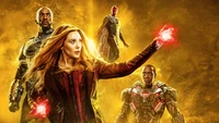 avengers endgame, movie, scarlet witch, falcon, vision wallpaper