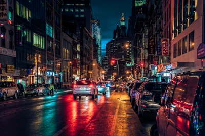 Vibrant Nightlife in Chinatown: A Bustling Urban Cityscape