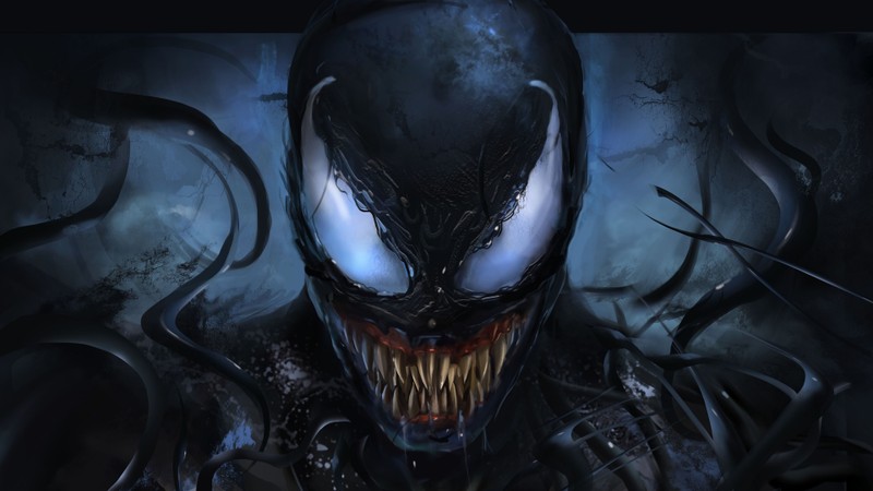 Обои venom hd (комиксы, marvel comics)