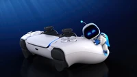 astro bot, video game, ps5 controller, controller wallpaper