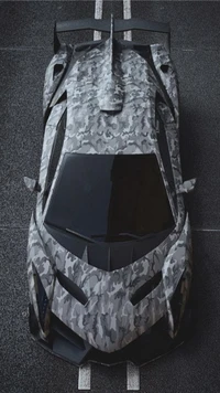 Lamborghini Roadster with Camouflage Design