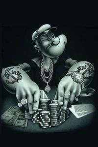 Téléchargez le fond d'écran poker, popeye