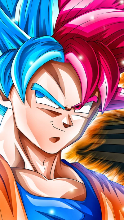 Super Goku com energia de Dragon Ball