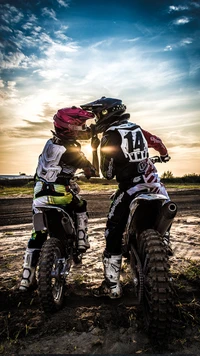 motocross, motorad, dirt, fahrrad, sport