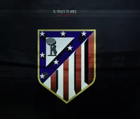 Emblema del club Atlético de Madrid con un fuerte mensaje