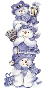 snowman, winter wallpaper