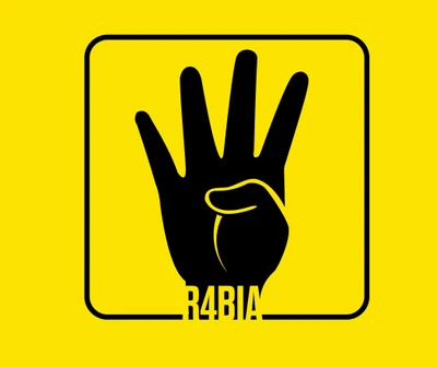 Símbolo R4BIA em fundo amarelo