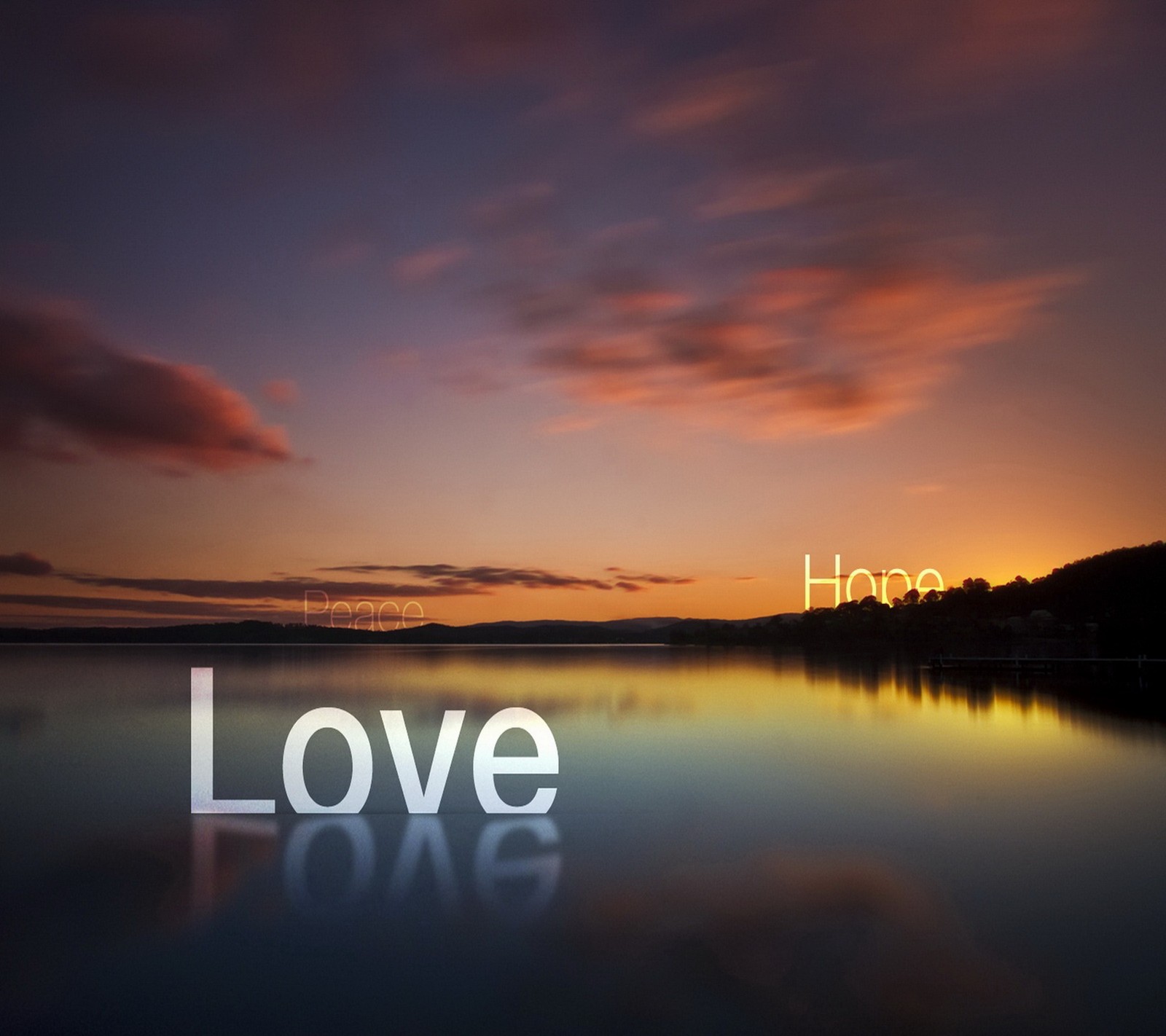 beautiful sunset, love, peace hope wallpaper