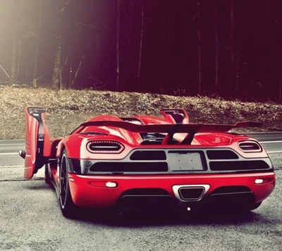 agera, koenigsegg, vermelho, velocidade, super