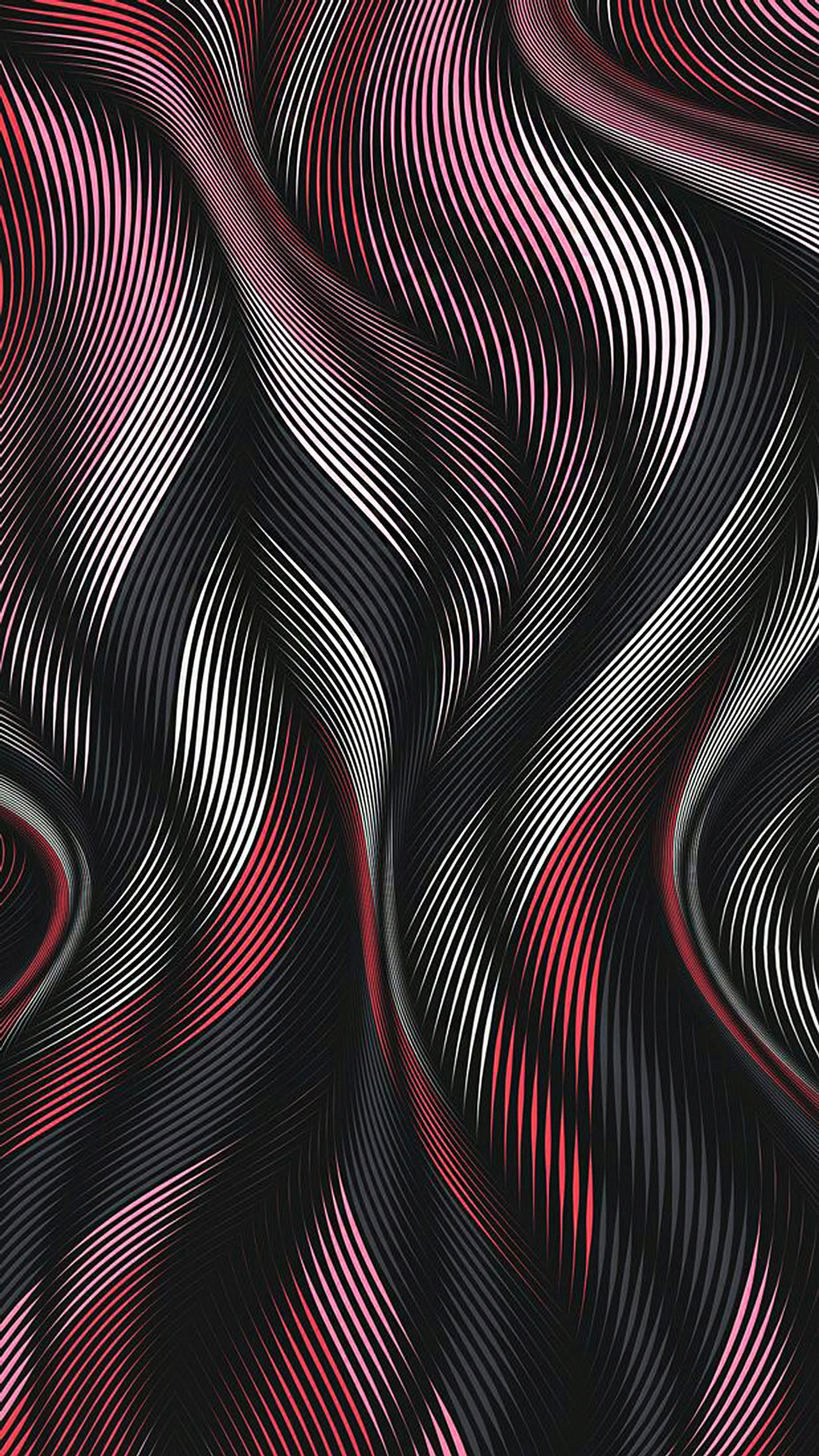 Un primer plano de un fondo abstracto negro y rojo con un diseño ondulado (abstracto, negro, diseño, rojo)