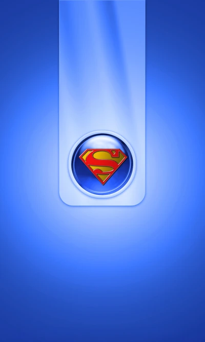 Superman-Logo auf blauem Hintergrund