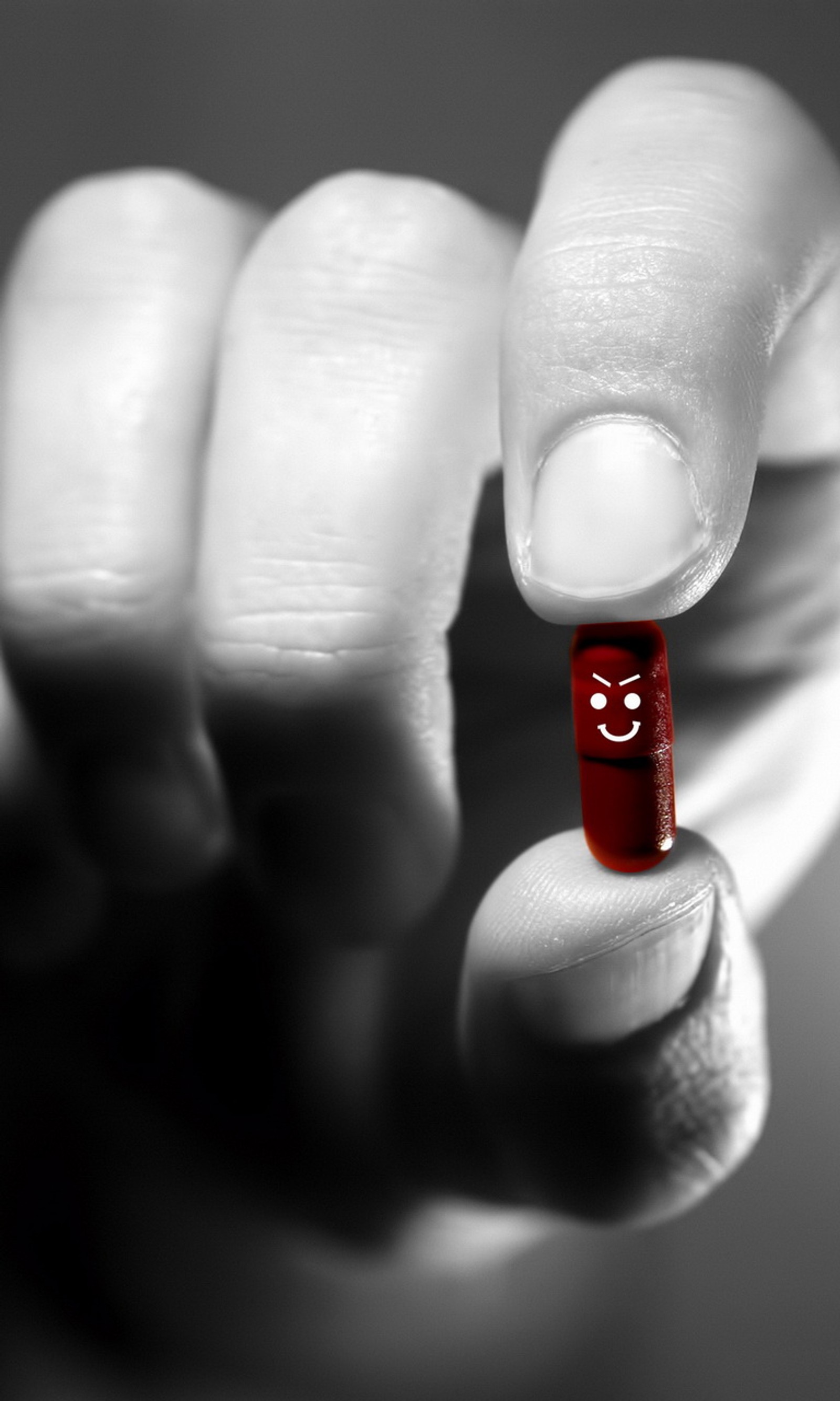 background, evil red, hand, pill Download Wallpaper