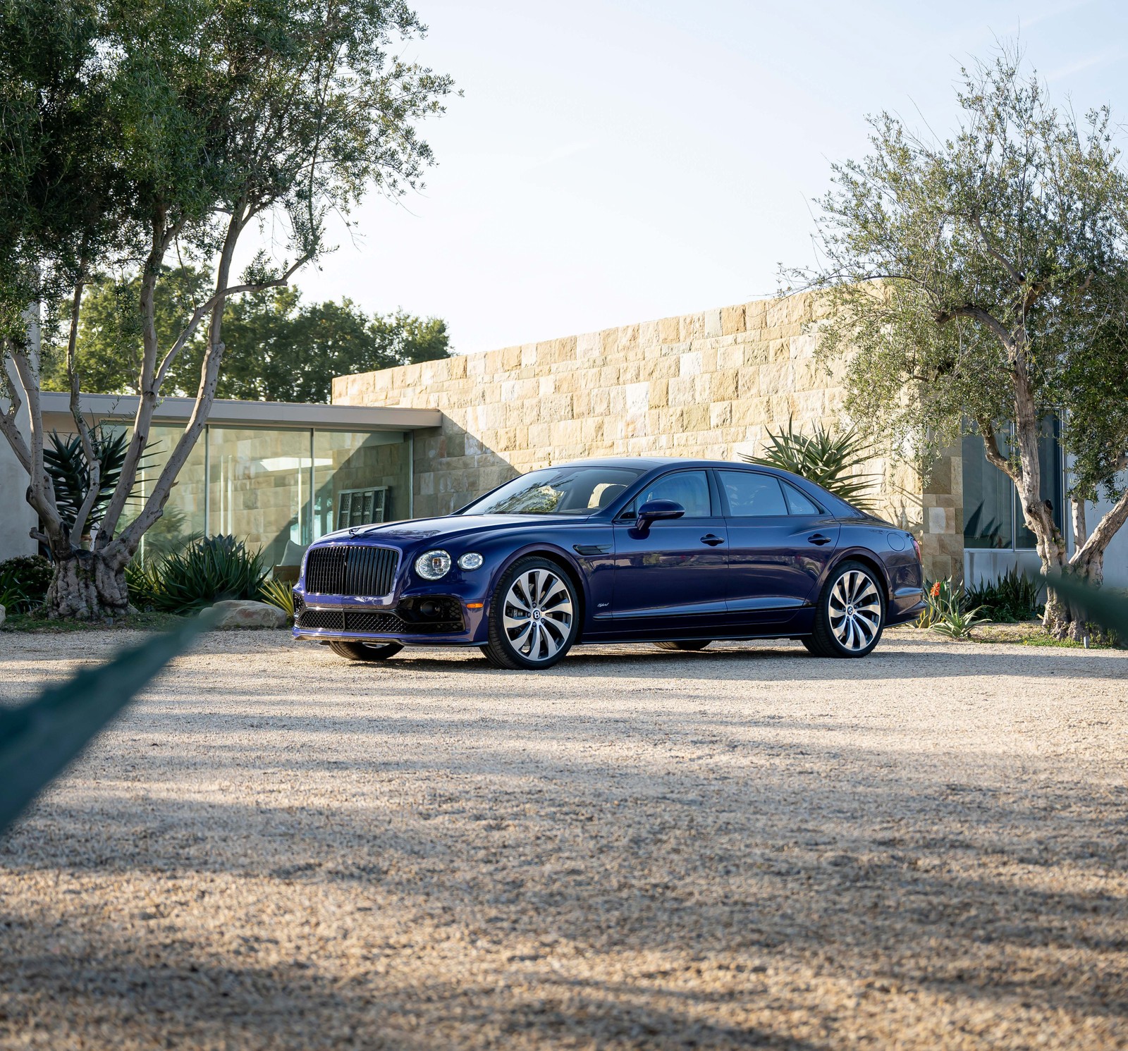 Lade bentley flying spur hybrid, 2022, 5k, hybridautos, luxusautos Hintergrund herunter