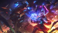 annie, super galaxy, splash art, league of legends, lol wild rift wallpaper